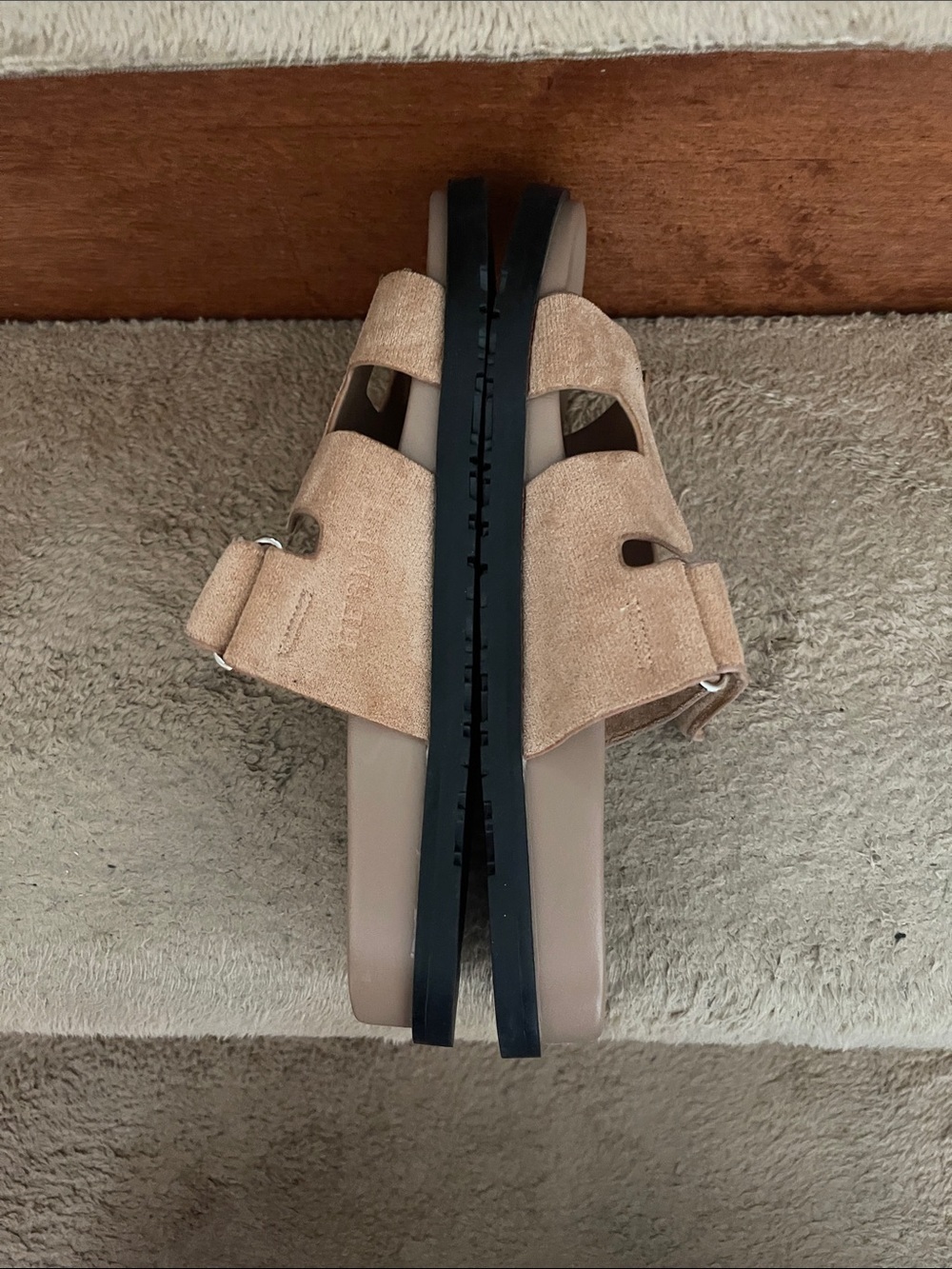 NWOT Authentic Herme’s Suede Goatskin Womens Chypre Sandals Size 36/ U.S. 5.5 - Picture 7 of 13